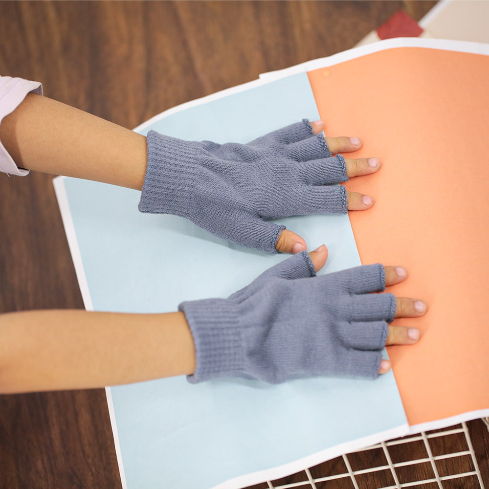 Half vinger gebreide handschoenen