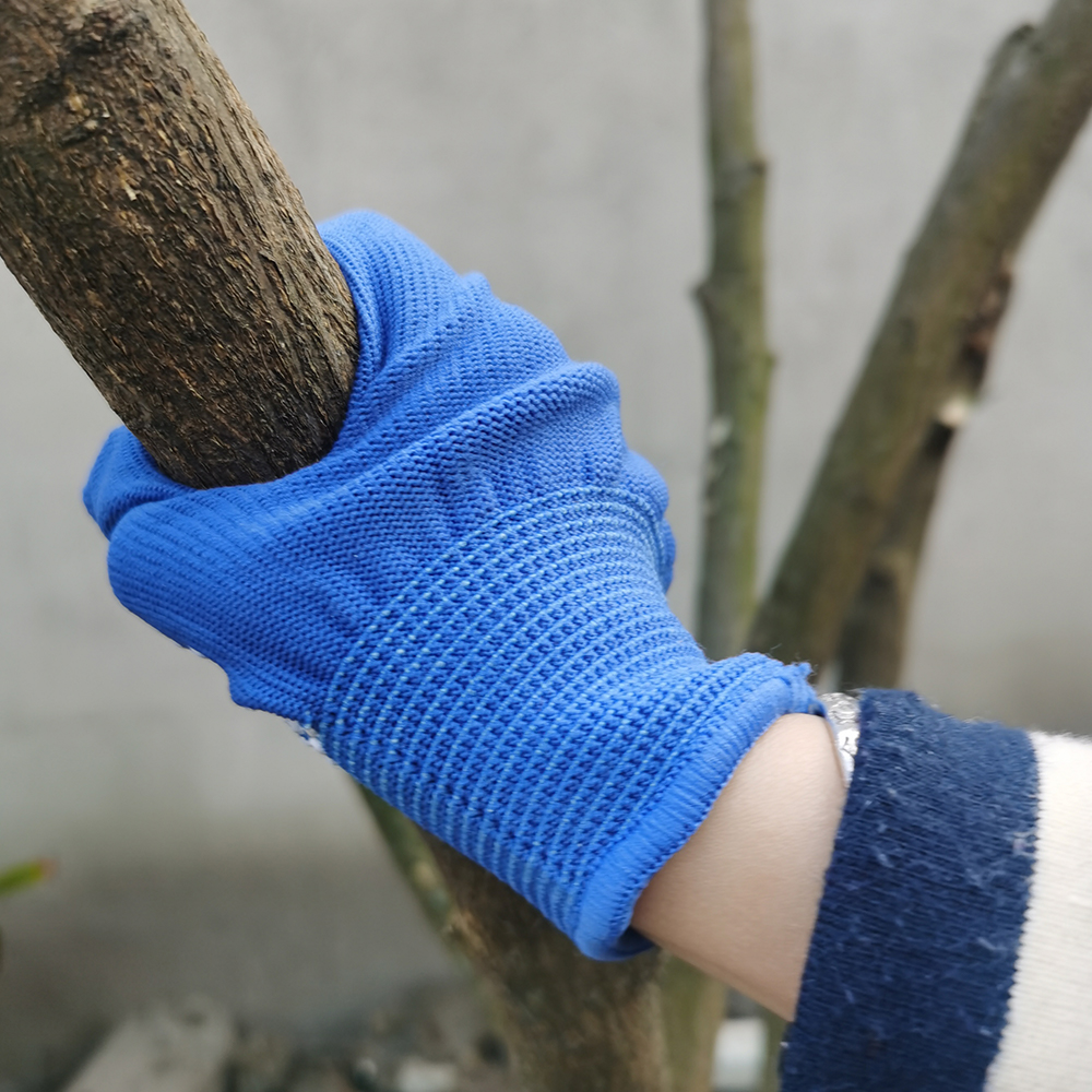 Blauwe nylon handschoenen